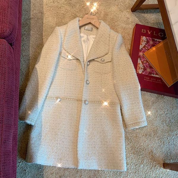 

women's wool & blends 2021 paris romantic french elegant lady temperament beiapricot coat, Black