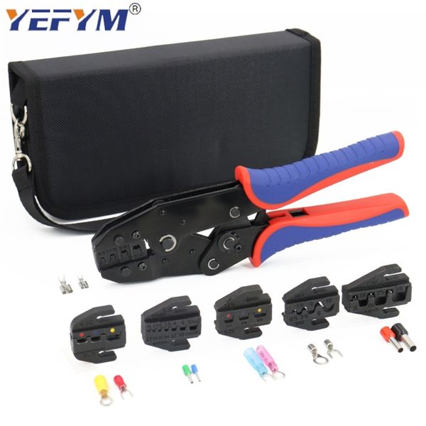 YEFYM YFX-04B Pinza a crimpare Sostituzione rapida Strumenti per morsetti Kit terminali per cavi 230mm Acciaio al carbonio Multifunzionale Elettrico 211110