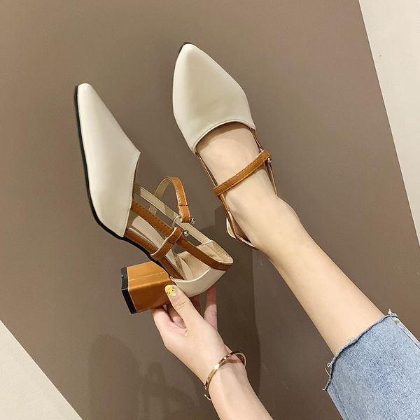 

dress shoes classic women's high heels pumps office lady women bride party thick heel pointed toe leather u22-60, Black