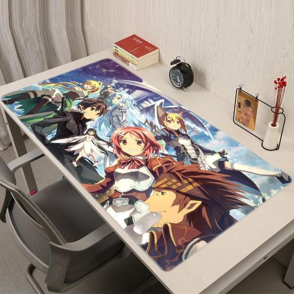 

mouse pads & wrist rests sword art online mousepad pad anime pc gaming cute accessories keyboard gamer mausepad mat large rug computer xxl
