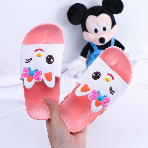 

slipper children' slippers boy girl summer indoor beach bath non-slip cartoon home shoes duck, Black;grey
