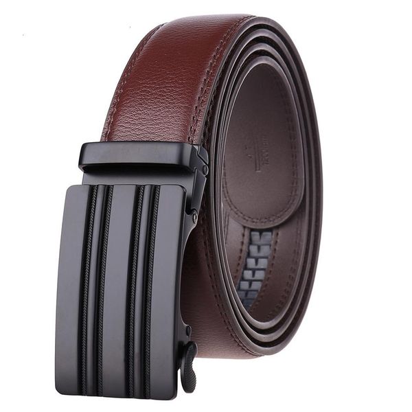 

belts automatic belts belt production men's dumb bla alloy bule two-layer leather, Black;brown