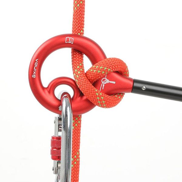 

cords, slings and webbing xinda rock climbing carabine 9 shape rigging descender aluminum figure belay device abseiling hoverable downhill e