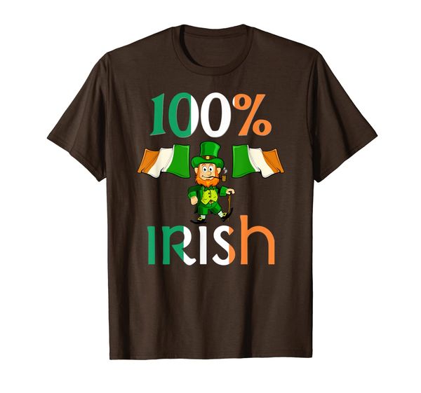 

100% percent irish awesome st pattys drinking gift party tee, White;black