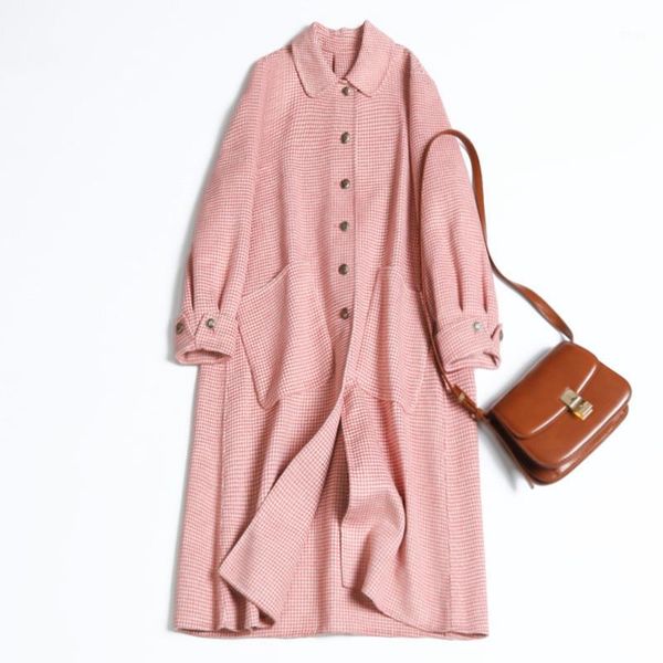 

women's wool & blends double-sided cashmere overcoat in 20211, Black