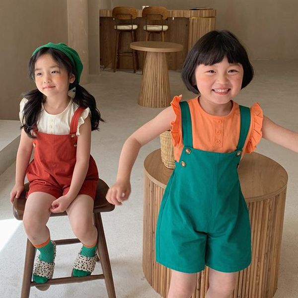 

jumpsuits 2021 summer arrival girls fashion overalls kids jumpsuit, Blue
