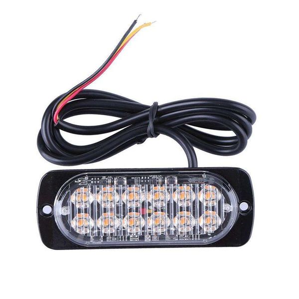 

emergency lights 4pcs12led strobe warning light 12v 24v super power auto side flashing yellow car for truck suv