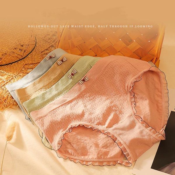 

women's panties sweet for women elastic solid color underwear soft comfortable ladies underpants seamless briefs, Black;pink