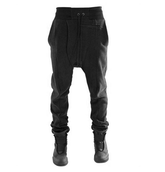 

27-44 2021 men's clothing gd hair stylist fashion street cross pants harem casual trousers plus size costumes, Black