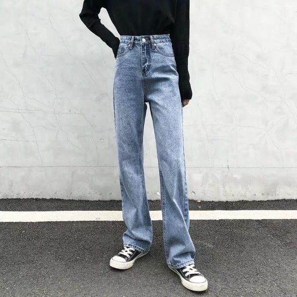 

women's jeans fa9012-1 2021 autumn winter women fashion casual denim pants korean womens clothes, Blue