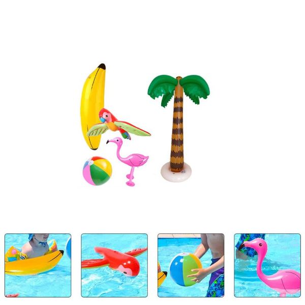 

life vest & buoy 5pcs pvc inflatable toys outdoor kids swimming pool creative plaything
