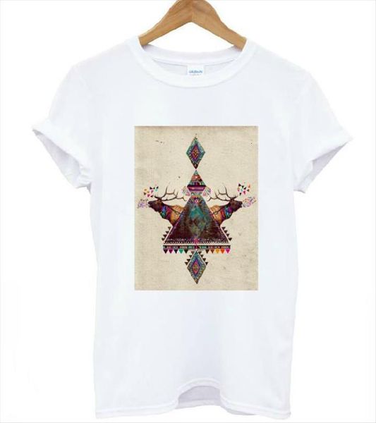 

harajuku deer print cotton casual womens t shirt funny white tee hipster drop ship 205