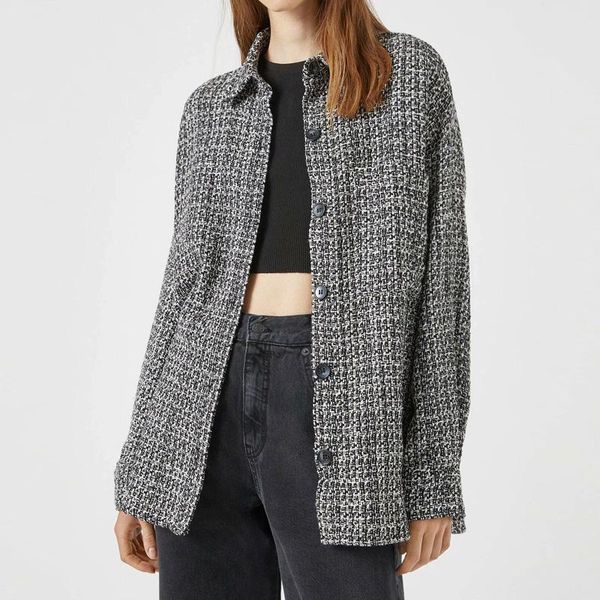 

women autumn plaid shirts jackets coats 2021 long sleeve loose single breasted female fashion street jacket outerwear women's, Black;brown