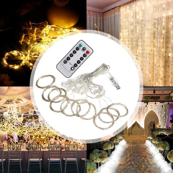 

strips 3x1/3x3m 300 led icicle curtain fairy string light christmas garland for wedding home window party dec