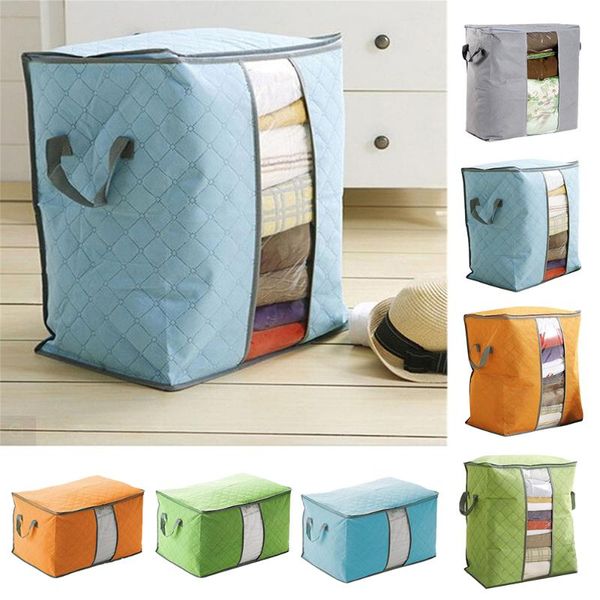 

folding storage bag clothes blanket quilt closet sweater box set non-woven handbag household goods bags