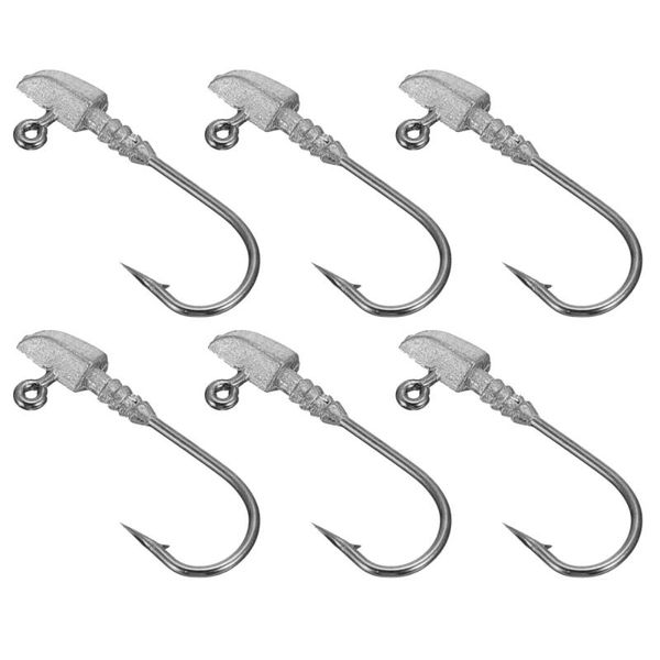 

10pcs sturdy lead head fish hook outdoor fishing portable fishhook hooks