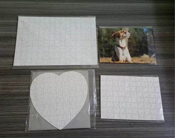 

sublimation blank heart puzzles diy puzzle heart love shape puzzle transfer printing blank consumables child toys gifts for party favor cg00