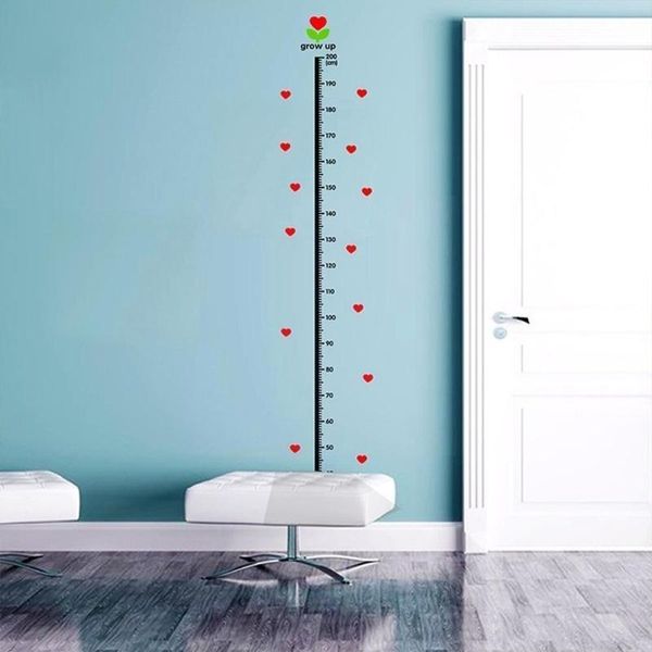 

wall stickers love heart height measure home decor decals ruler diy simple art chart rooms decoration for kids b4k9