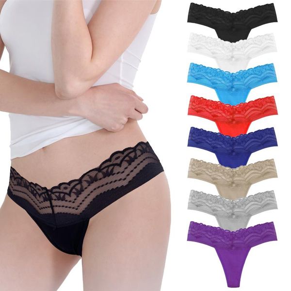 

women's panties vintage lace plus size cotton thongs seamless big waist g string underwear women elegant stretchy tanga lingerie, Black;pink
