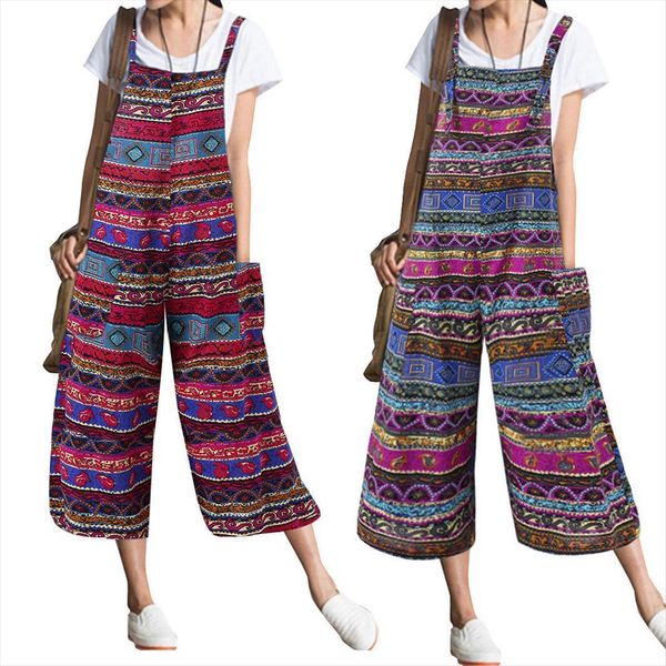 

pockets print cotton striped womens rompers floral playsuit and linen sleeveless loose long palazzo mujer jum 35, Black;white