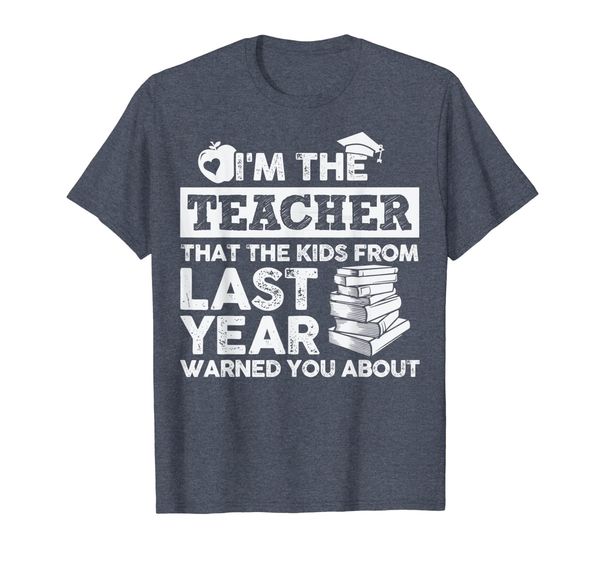 

teacher t-shirt - the teacher they warned you about, White;black