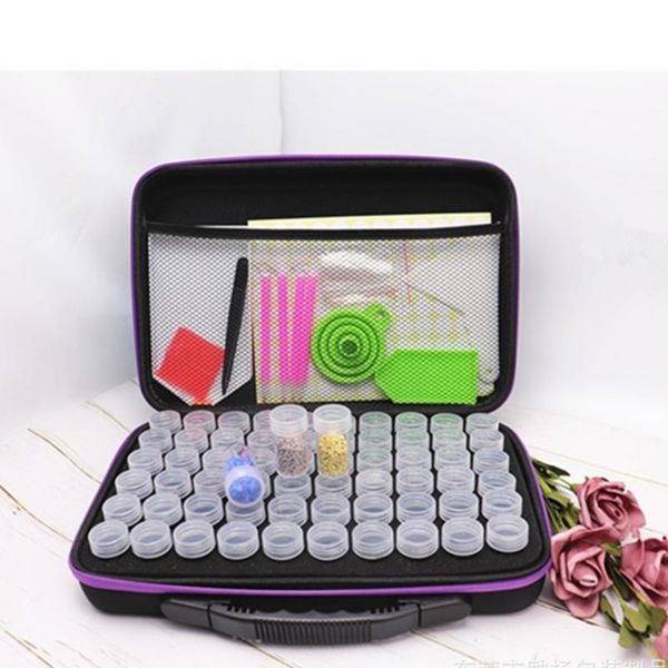 

diamond painting storage box kits 60-slot accessories tools jewelry bead case with 5d