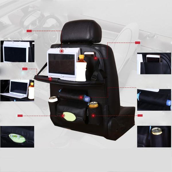 

car organizer seat protector backseat table tray holder foldable dining with tablet travel accessories