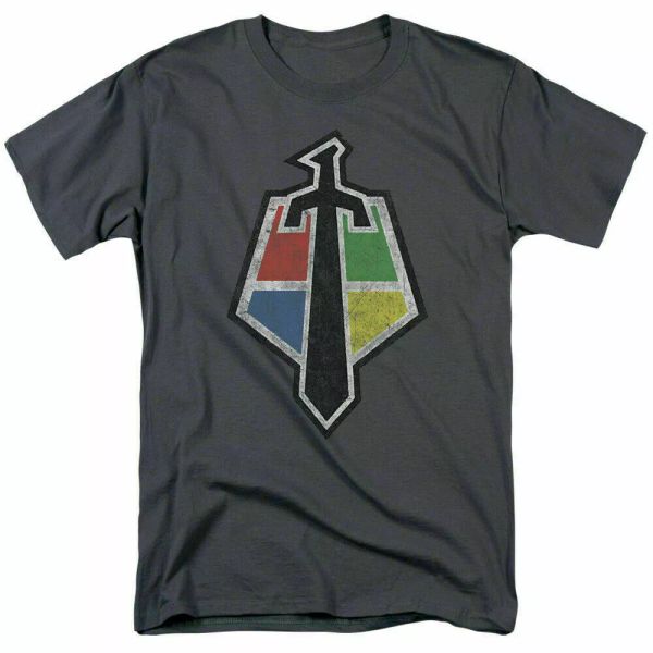 

voltron sigil t shirt mens licensed cartoon merchandise charcoal, White;black