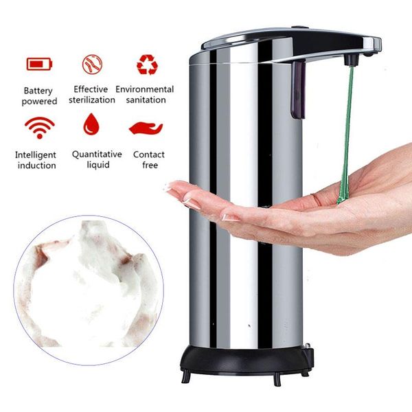 

250ml stainless steel automatic soap dispenser handsir smart sensor touchless liquid
