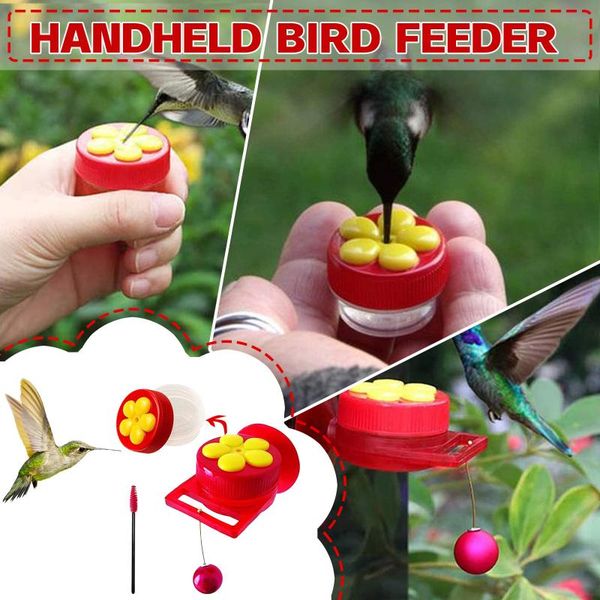 

other bird supplies handheld hummingbird feeders with suction cup, multifunctional mini feeder 2021 safety home accessories
