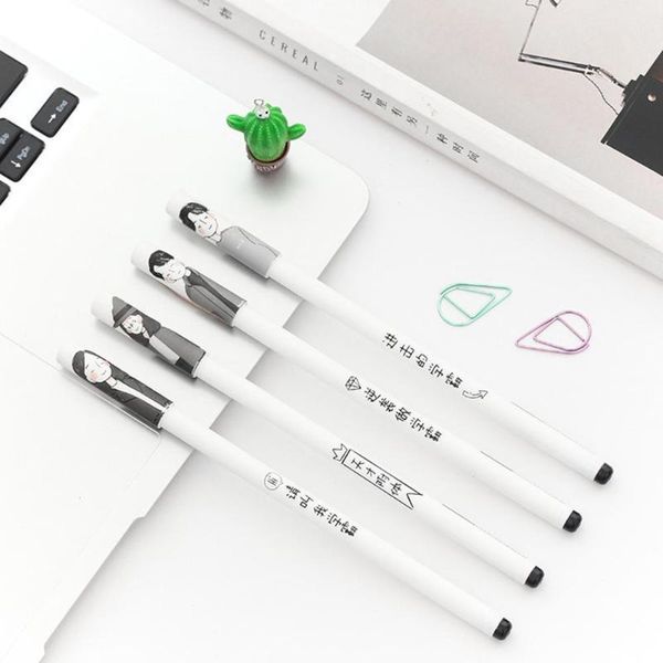 

gel pens 2pcs students chinese characters 0.38mm black ink for school office