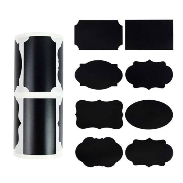 

gift wrap big size pvc blackboard blank labels tag self-adhestive mark sticker for kitchen jars label decor chalkboard stickers
