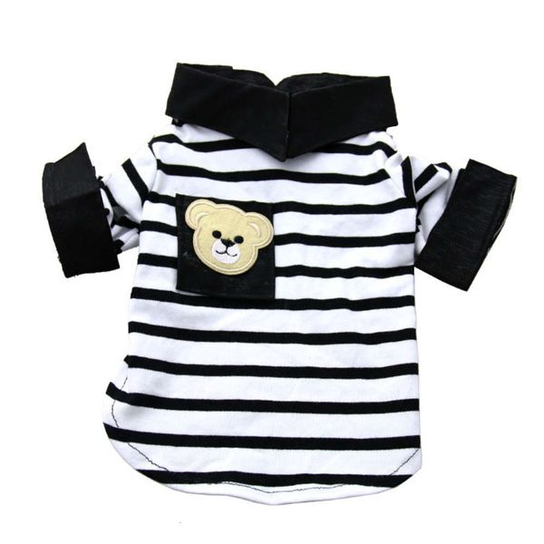 

the dog clothes spring and summer pet clothes teddy dog t-shirt stripe shirt