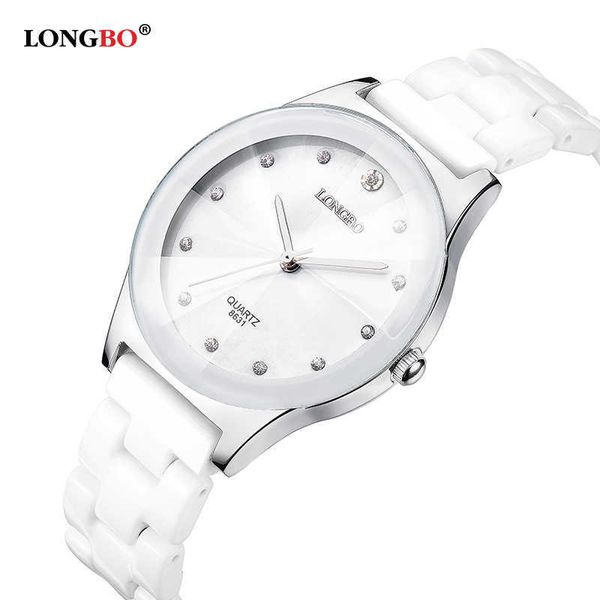 Resistente à água de luxo Fácil ler esporte relógio de pulso cerâmico, top qualidade senhora vestido relógios 210616
