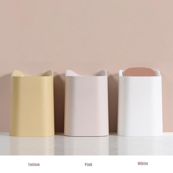 

waste bins mini desktrash can shake lid office bedroom paper basket garbage sundries container small cat ears