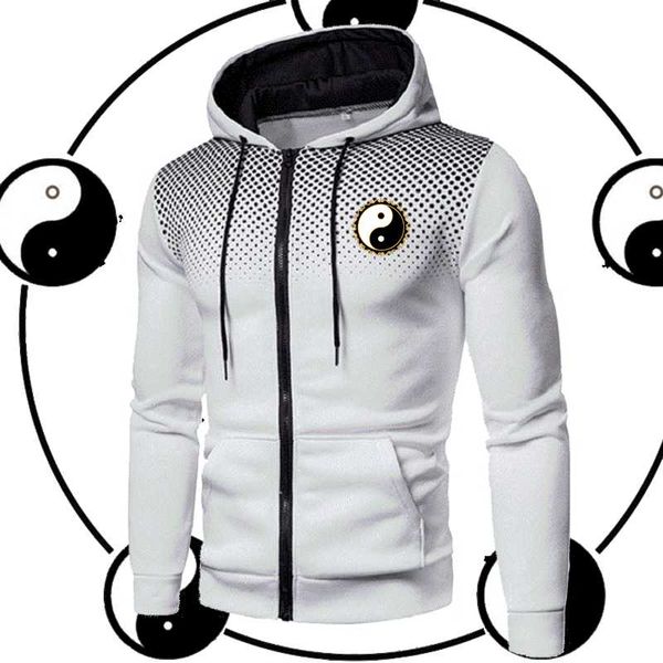

men's hoodies & sweatshirts tai pattern spotted casual hoodie zipper sportswear european/american selling warm fashion s-3xl large s, Black