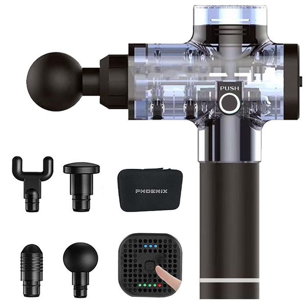 

massage gun muscle phoenix a2 transparent body massager electric 4 heads fascial relaxation mg45