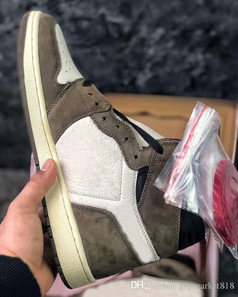 

real suede dark mocha ts sp men basketball shoes 1 high og cactus jack 3m outdoor sports sneakers cd4487-100