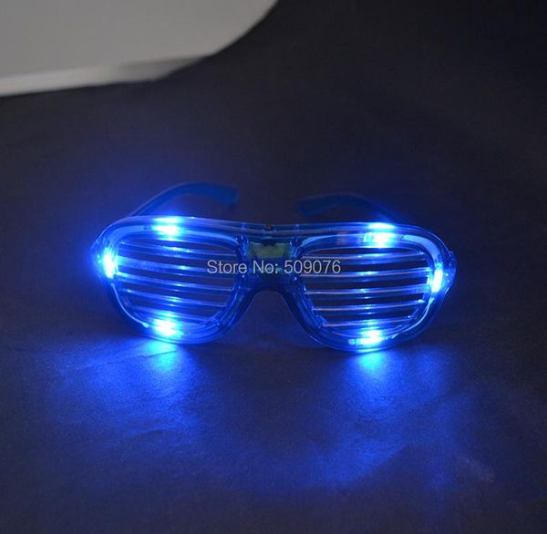 

party decoration 120pcs/lot 3mode red blue green transparent flashing led shutter glasses blinking for supplies