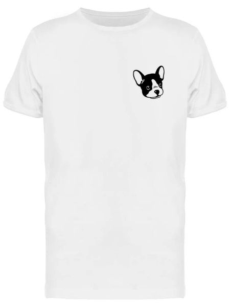 

dog french bulldog face men's tee -image by shutterstock, White;black