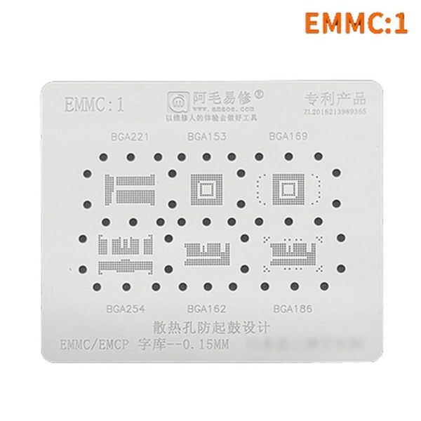 

professional hand tool sets amao emmc1 bga reballing stencil bga153 162 169 186 221 254 emcp bga136 bga152 lga52 lga60 bga316 bga272 tin pla