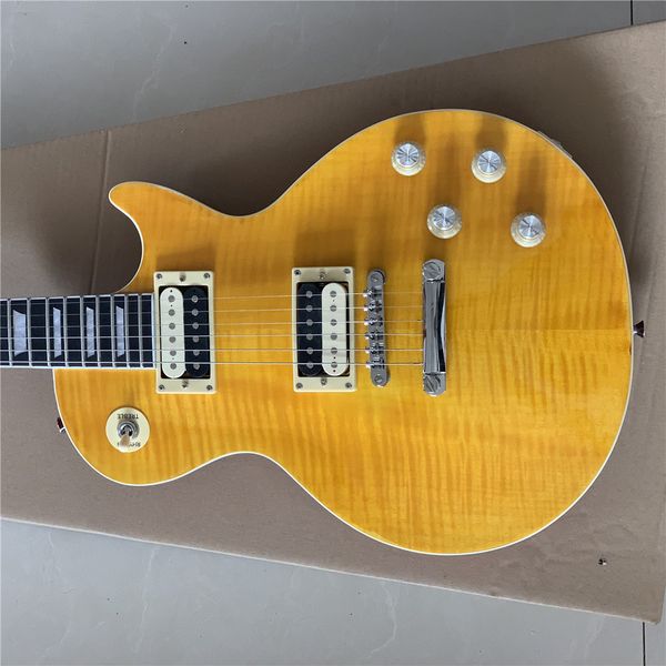

electric guitar, maple flame, in stock.