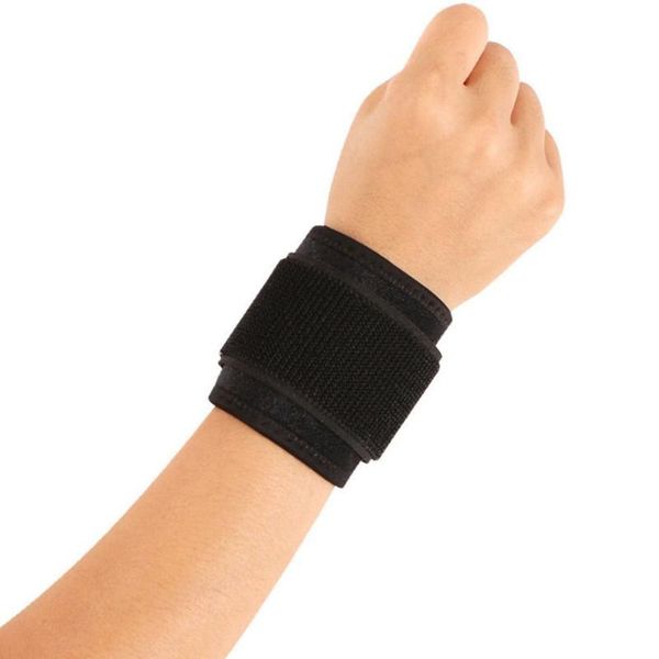 

wrist support wristbands band brace carpal tunnel sprains strain gym strap sports pain relief wrap bandage lightweighted 2021, Black;red