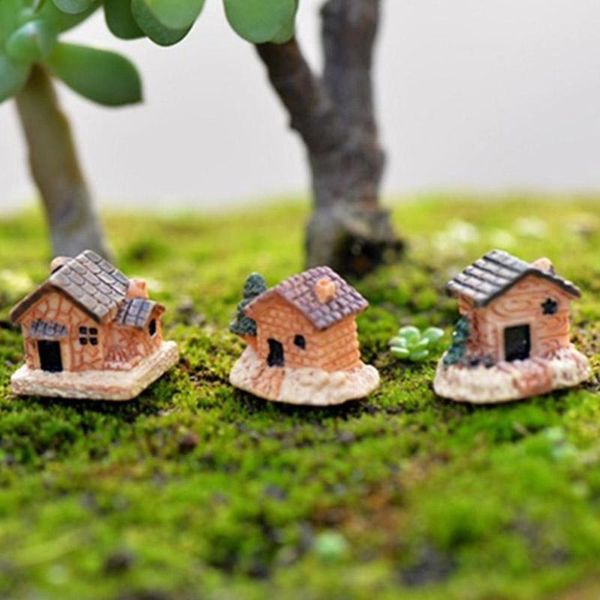

mini dollhouse stone house resin decorations for home and garden diy craft cottage landscape decoration pastoral suitable decorative objects