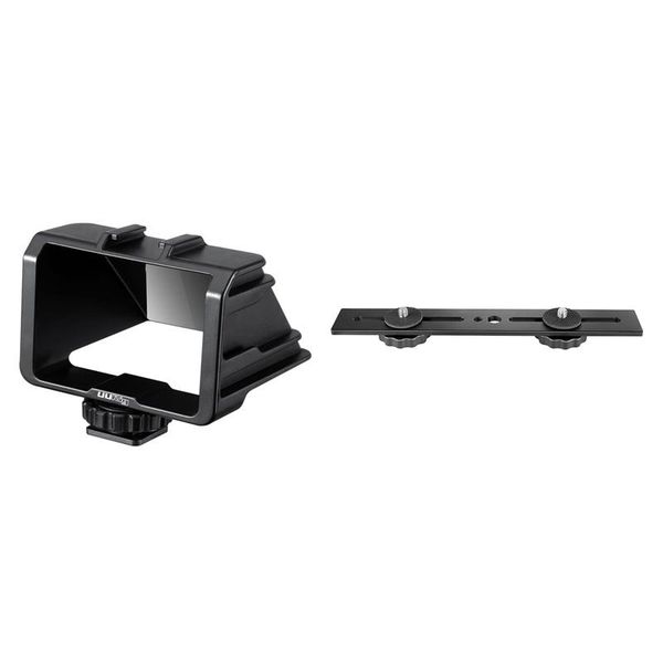 

uurig camera flip sn bracket with 8 inch dual flash mount tripod stabilizers