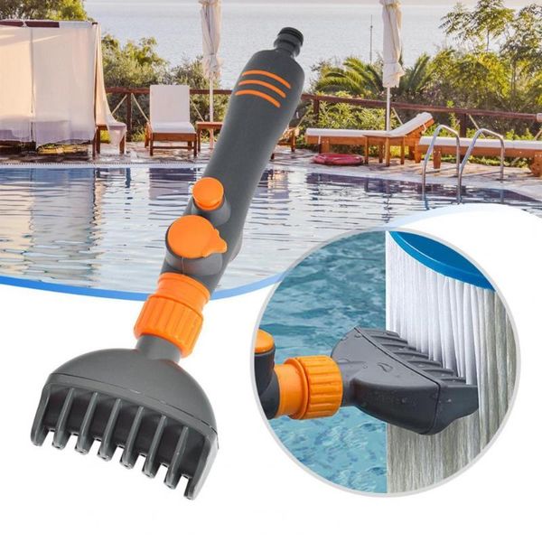 

pool & accessories 7 holes filter brush handheld abs cartridge cleaner debris wand life tub filters comb for swimming