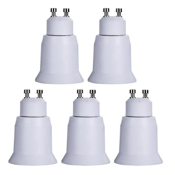 

lamp holders & bases 5pcs gu10 to e27 base screw light bulb holder adapter socket converter drop