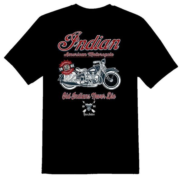 

american motorcycle black or white tee, White;black