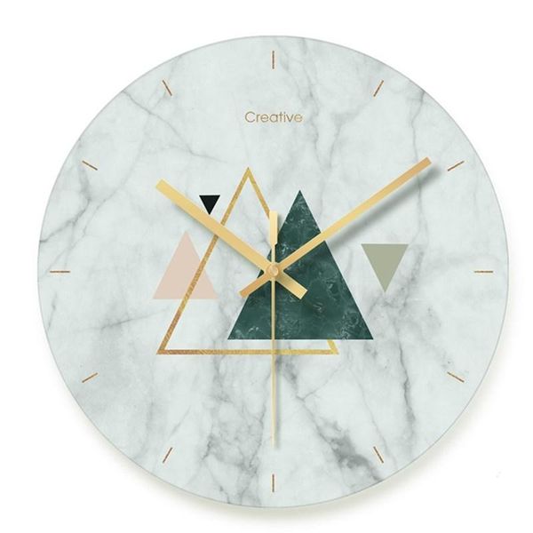 

wall clocks fashion quiet clock uv 3d print glass watch modern design living room single face saat without battery