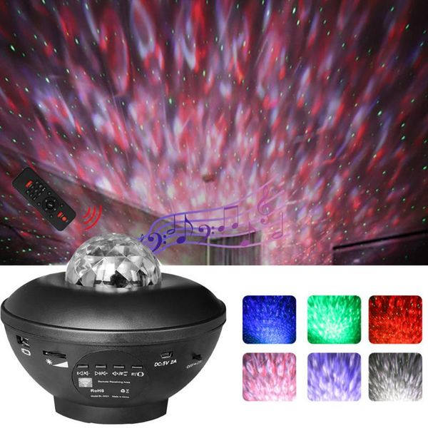 

night lights starry projector galaxy light with ocean wave music speaker nebula cloud ceiling lamp for decoration birthday gift party